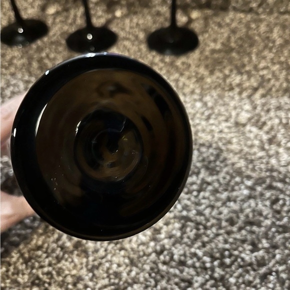 Black Stem Wine Glass Set - Picture 3 of 3